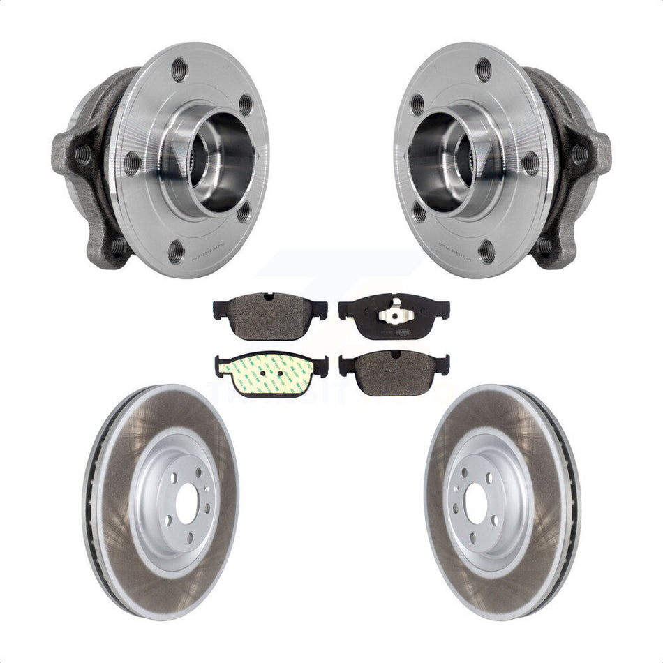Front Hub Bearing Coat Brake Rotor Pad Kit For Volvo XC90 With 366mm Diameter KBB-127317