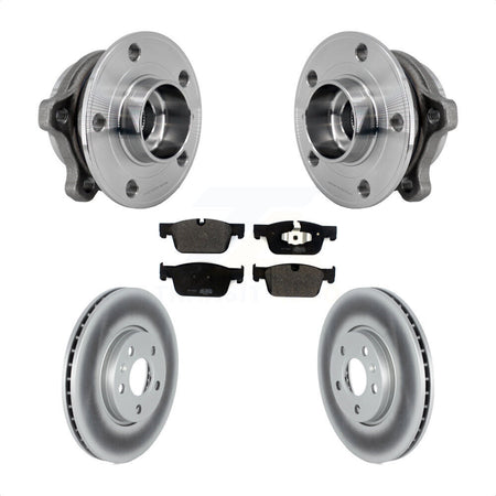 Front Hub Bearing Coated Disc Brake Rotor Pad Kit For Volvo S60 V60 S90 Cross Country V90 KBB-127318