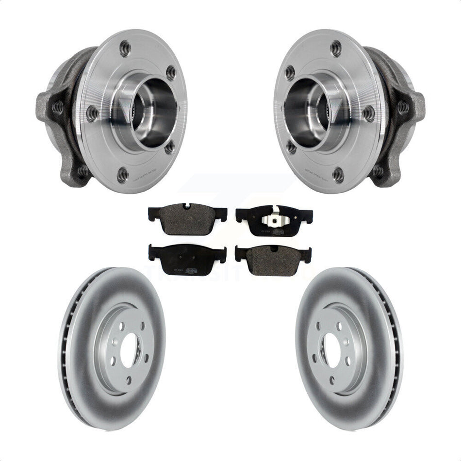 Front Hub Bearing Coated Disc Brake Rotor Pad Kit For Volvo S60 V60 S90 Cross Country V90 KBB-127318