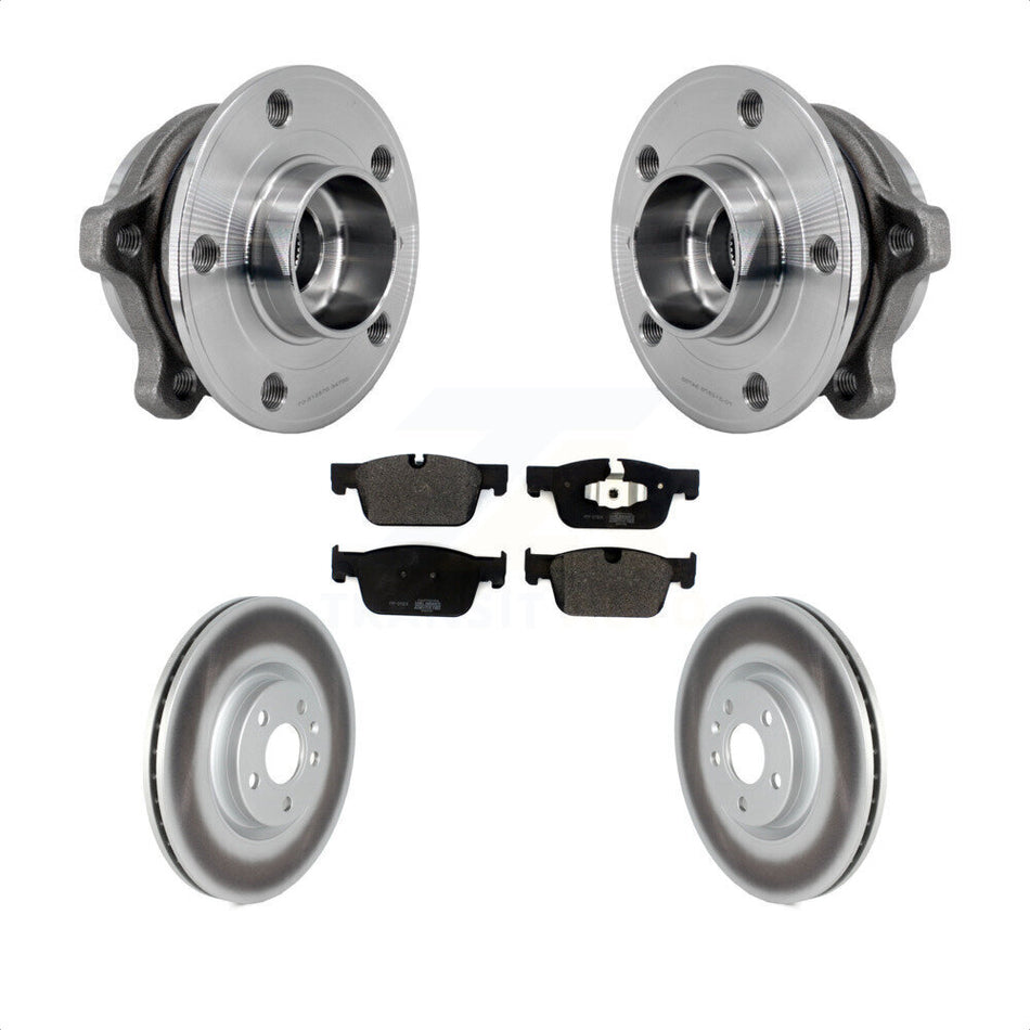 Front Hub Bearing Coated Brake Rotor Pad Kit For Volvo XC60 S60 V90 Cross Country V60 S90 KBB-127320