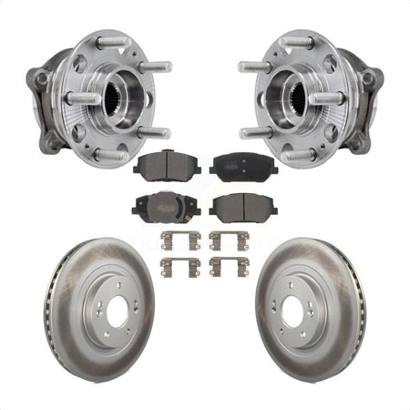 Front Hub Bearing Assembly Coated Disc Brake Rotor Pad Kit For 2019-2020 Hyundai Santa Fe KBB-127332