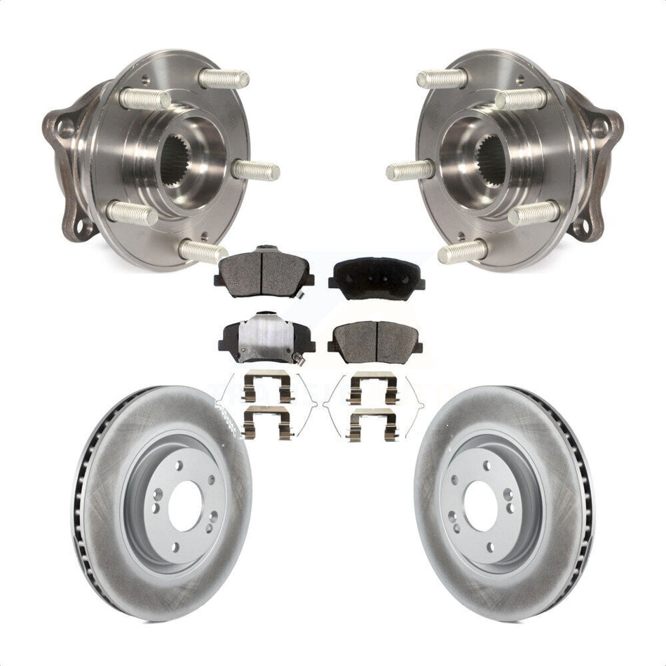 Front Hub Bearing Assembly Coated Disc Brake Rotors And Pads Kit For Hyundai Nexo KBB-127335
