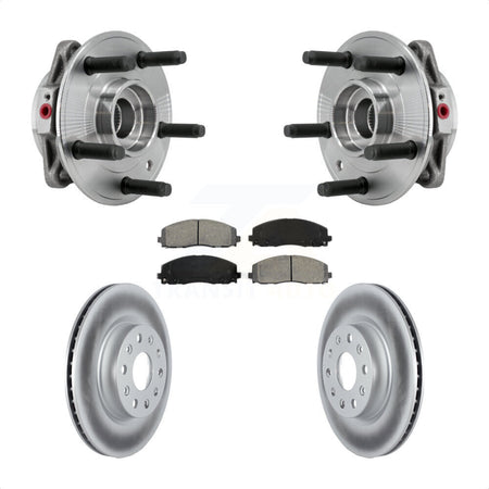 Front Hub Bearing Assembly Coated Disc Brake Rotors And Pads Kit For Jeep Wrangler KBB-127375