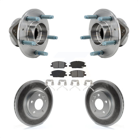 Front Hub Bearing Assembly Coated Brake Rotor & Pad Kit For Chevrolet Equinox GMC Terrain KBB-127383