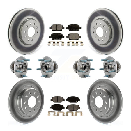 Front Rear Hub Bearing Coat Brake Rotor Pads Kit (10Pc) For Chevrolet Equinox GMC Terrain KBB-127402