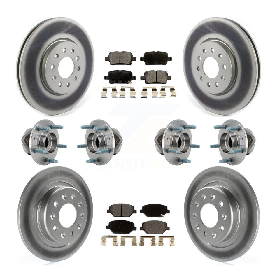 Front Rear Hub Bearing Coat Brake Rotor Pads Kit (10Pc) For Chevrolet Equinox GMC Terrain KBB-127402