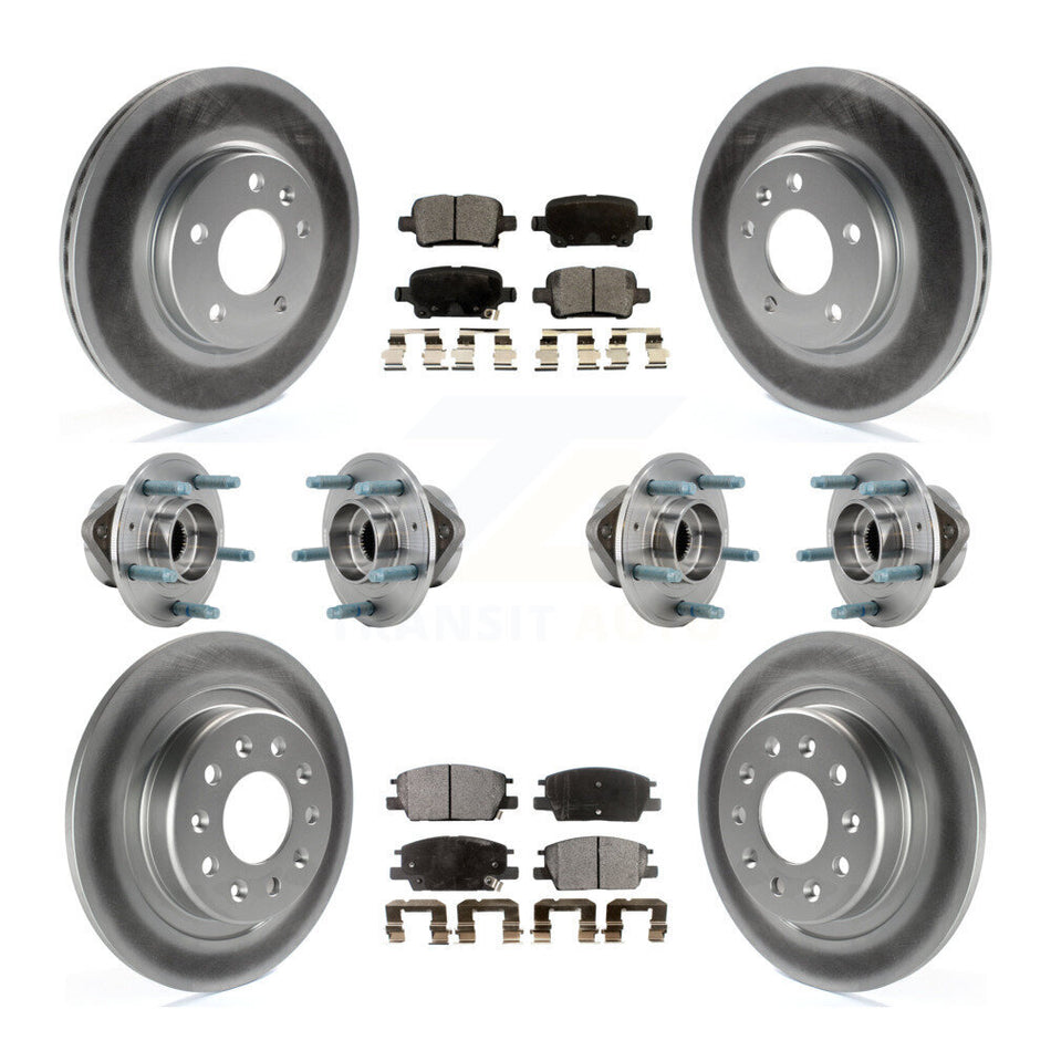 Front Rear Hub Bearing Coat Brake Rotor Pads Kit (10Pc) For Chevrolet Equinox GMC Terrain KBB-127403