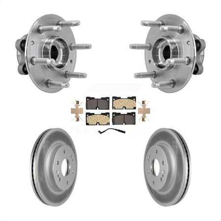 Front Hub Bearing Coat Brake Rotor Pads Kit For Chevrolet GMC Silverado 1500 Sierra Yukon KBB-127433