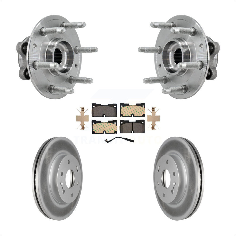 Front Hub Bearing Coat Brake Rotor Pads Kit For Chevrolet GMC Silverado 1500 Sierra Yukon KBB-127433