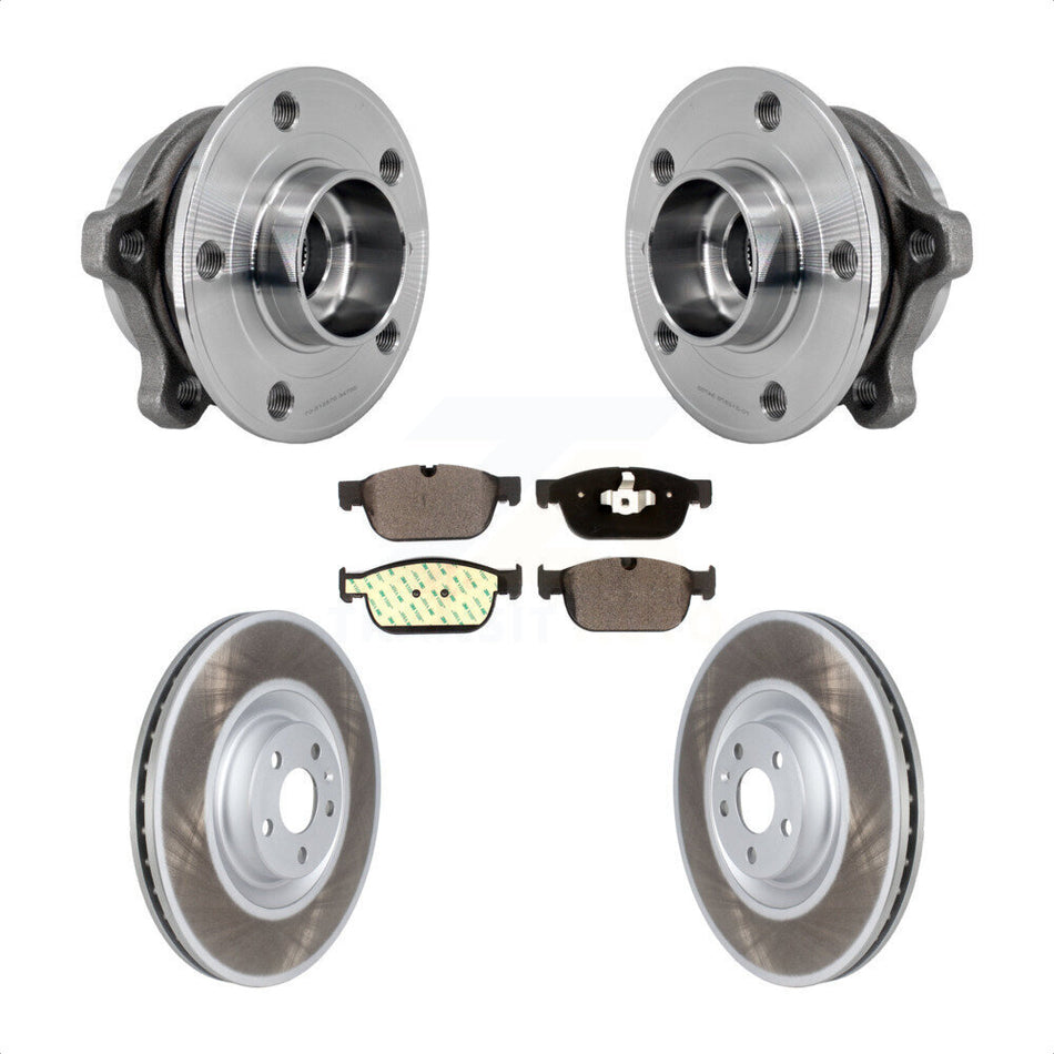 Front Hub Bearing Coat Brake Rotor Pad Kit For Volvo XC90 With 366mm Diameter KBB-127452