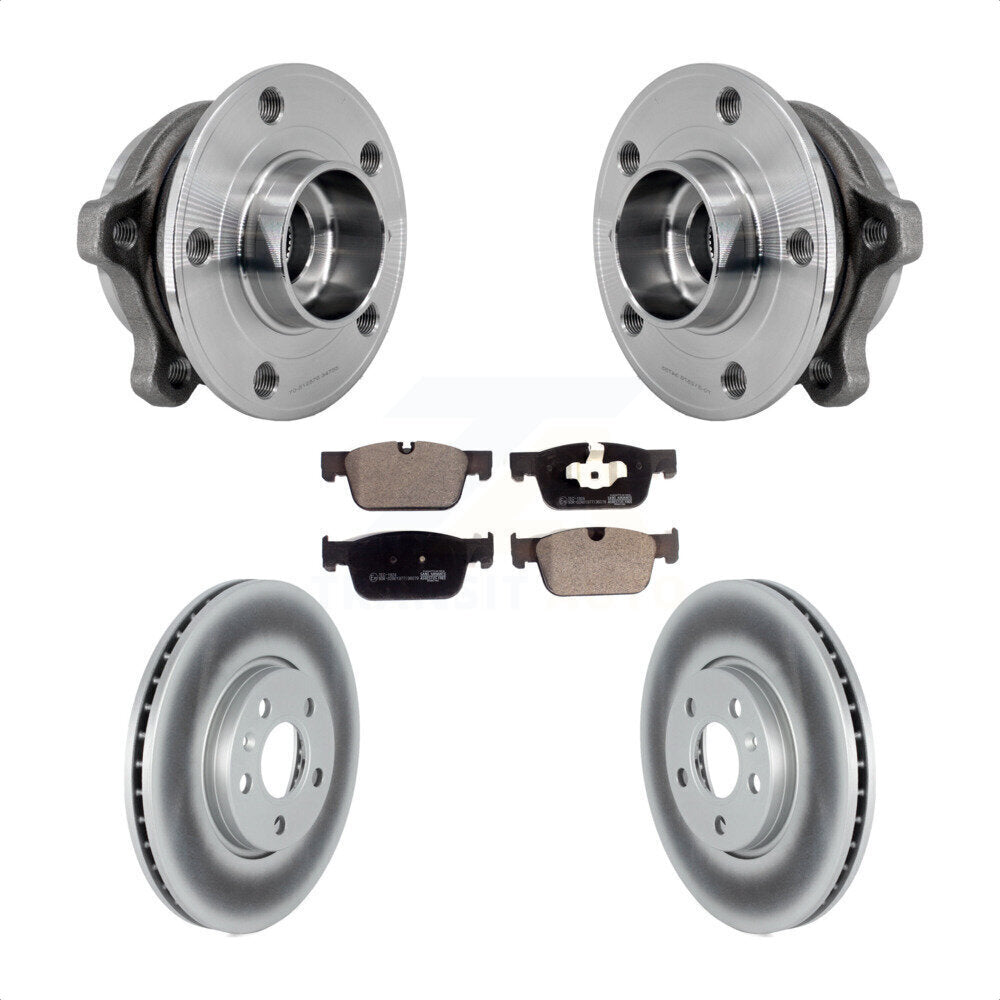 Front Hub Bearing Coated Disc Brake Rotor Pad Kit For Volvo S60 V60 S90 Cross Country V90 KBB-127453