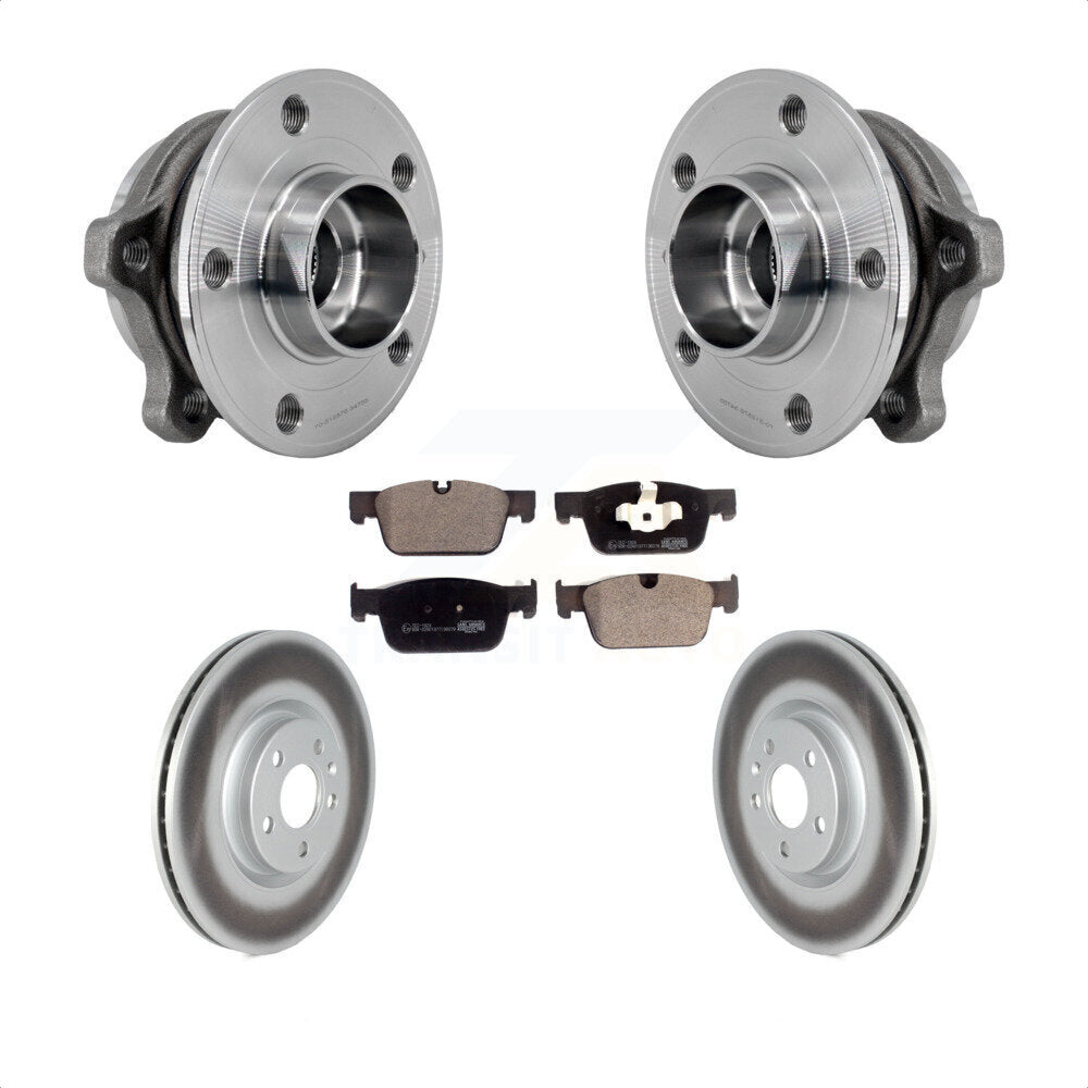 Front Hub Bearing Coated Brake Rotor Pad Kit For Volvo XC60 S60 V90 Cross Country V60 S90 KBB-127454