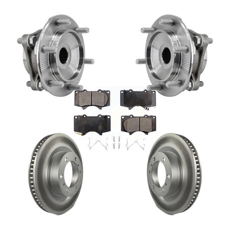 Front Hub Bearing Coated Brake Rotor And Pad Kit For 2010-2023 Toyota 4Runner Lexus GX460 KBB-127460