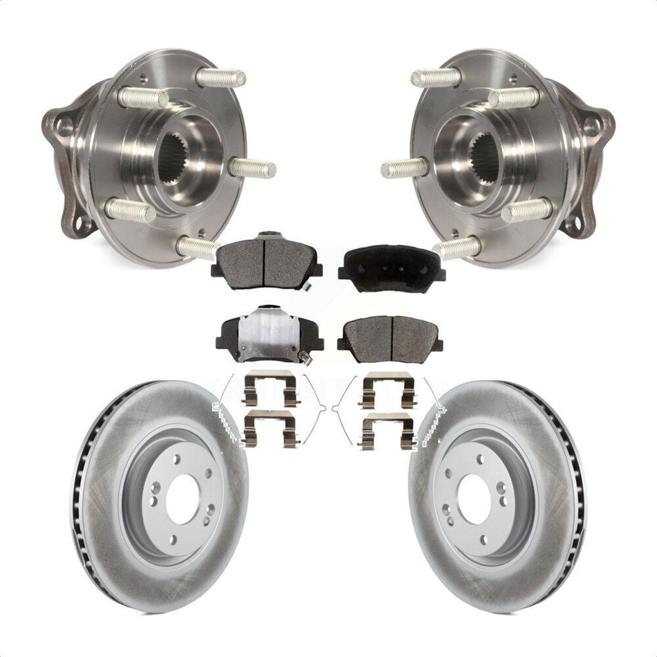 Front Hub Bearing Assembly Coated Disc Brake Rotors And Ceramic Pads Kit For Hyundai Nexo KBB-127463