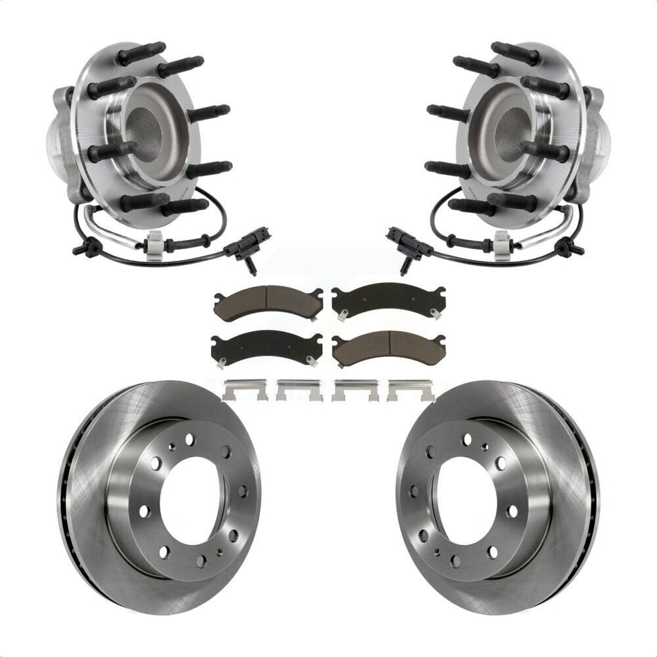 Front Hub Bearing Brake Rotor And Pad Kit For 2018-2020 GMC Savana 2500 Chevrolet Express KBB-127473