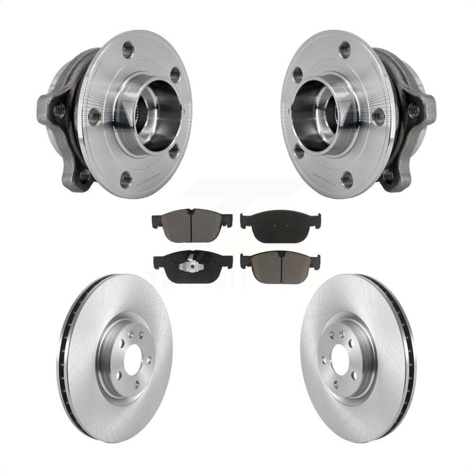 Front Hub Bearing Brake Rotor Pad Kit For Volvo XC60 XC90 S60 XC40 Recharge V60 V90 Cross KBB-127478