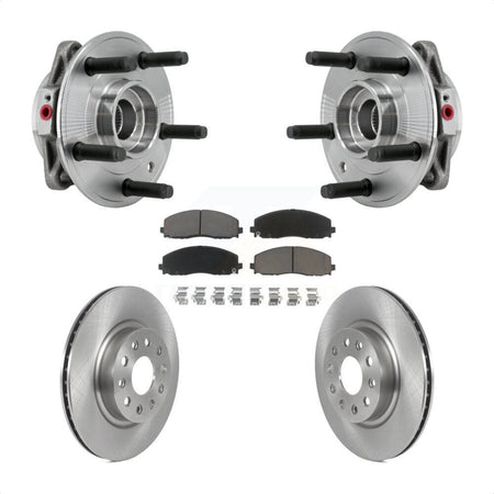 Front Hub Bearing Assembly Disc Brake Rotors And Ceramic Pads Kit For Jeep Wrangler KBB-127482