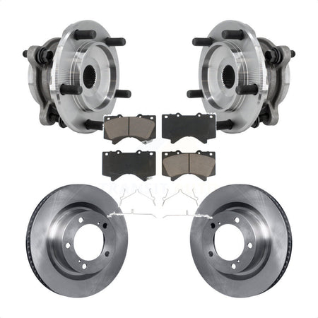 Front Hub Bearing Brake Rotor And Pad Kit For Toyota Tundra Sequoia Complete Assembly 4WD KBB-127488