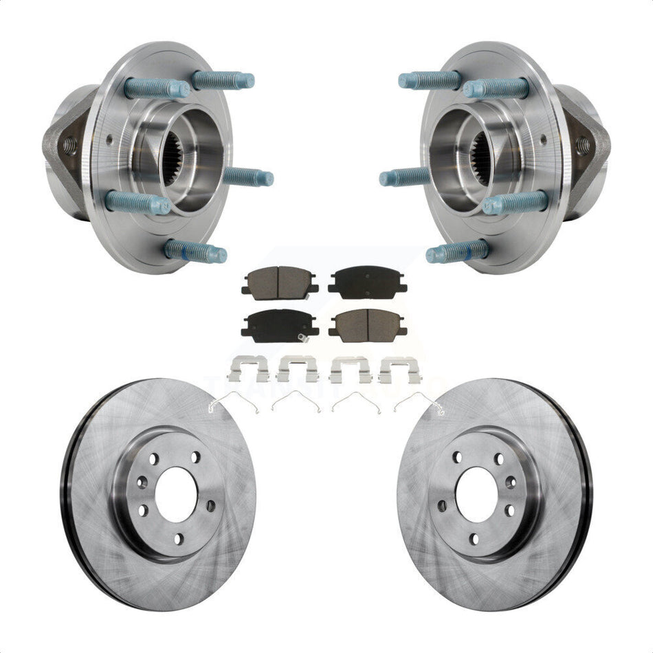 Front Hub Bearing Assembly Disc Brake Rotor And Pad Kit For Chevrolet Equinox GMC Terrain KBB-127489