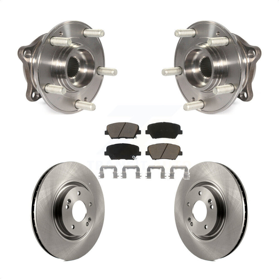 Front Hub Bearing Assembly Disc Brake Rotors And Ceramic Pads Kit For Hyundai Nexo KBB-127496