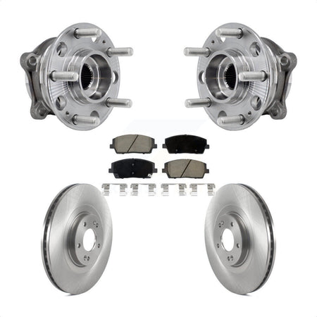 Front Hub Bearing Assembly Disc Brake Rotor & Pads Kit For Hyundai Palisade Kia Telluride KBB-127498