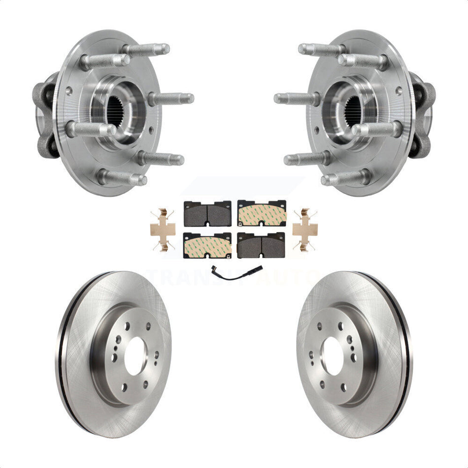 Front Hub Bearing Brake Rotor Pad Kit For Chevrolet GMC Silverado 1500 Sierra Yukon Tahoe KBB-127507