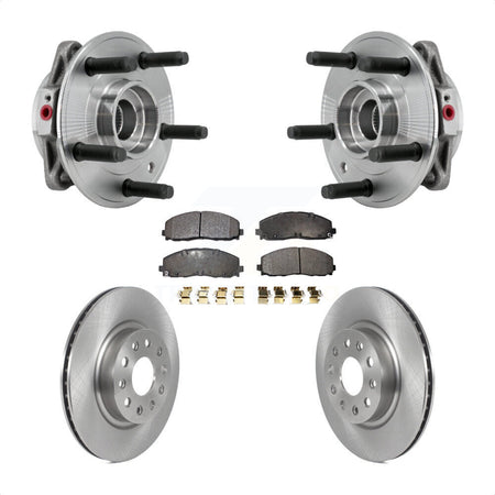 Front Hub Bearing Assembly Disc Brake Rotors And Semi-Metallic Pads Kit For Jeep Wrangler KBB-127525