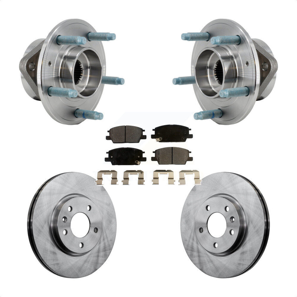 Front Hub Bearing Assembly Disc Brake Rotor And Pad Kit For Chevrolet Equinox GMC Terrain KBB-127527