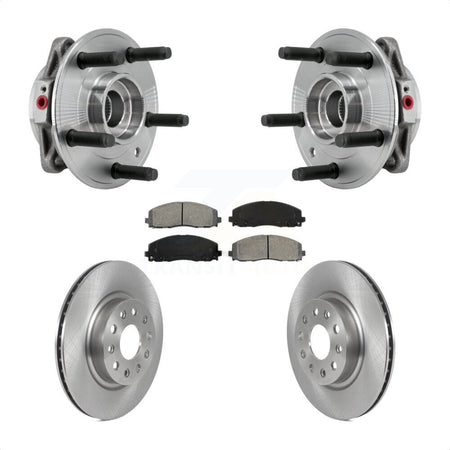 Front Hub Bearing Assembly Disc Brake Rotors And Semi-Metallic Pads Kit For Jeep Wrangler KBB-127537