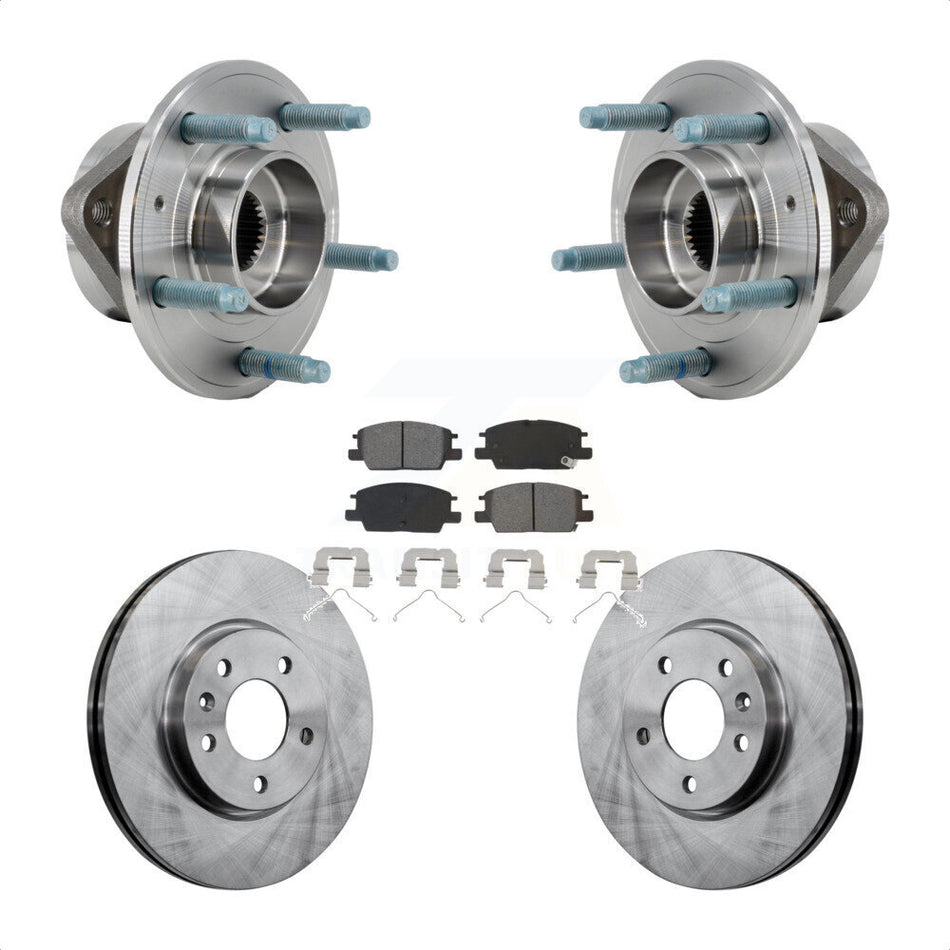 Front Hub Bearing Assembly Disc Brake Rotor And Pad Kit For Chevrolet Equinox GMC Terrain KBB-127542