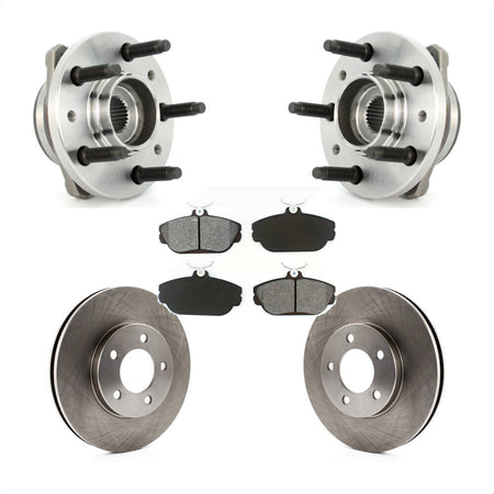 Front Hub Bearing Assembly Disc Brake Rotors And Pads Kit For 1998 Ford Windstar KBB-127547