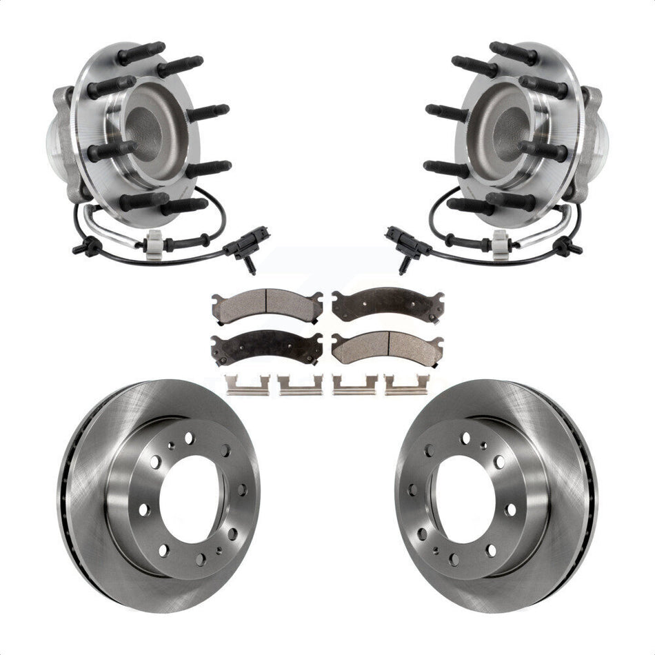 Front Hub Bearing Brake Rotor And Pad Kit For 2018-2020 GMC Savana 2500 Chevrolet Express KBB-127551