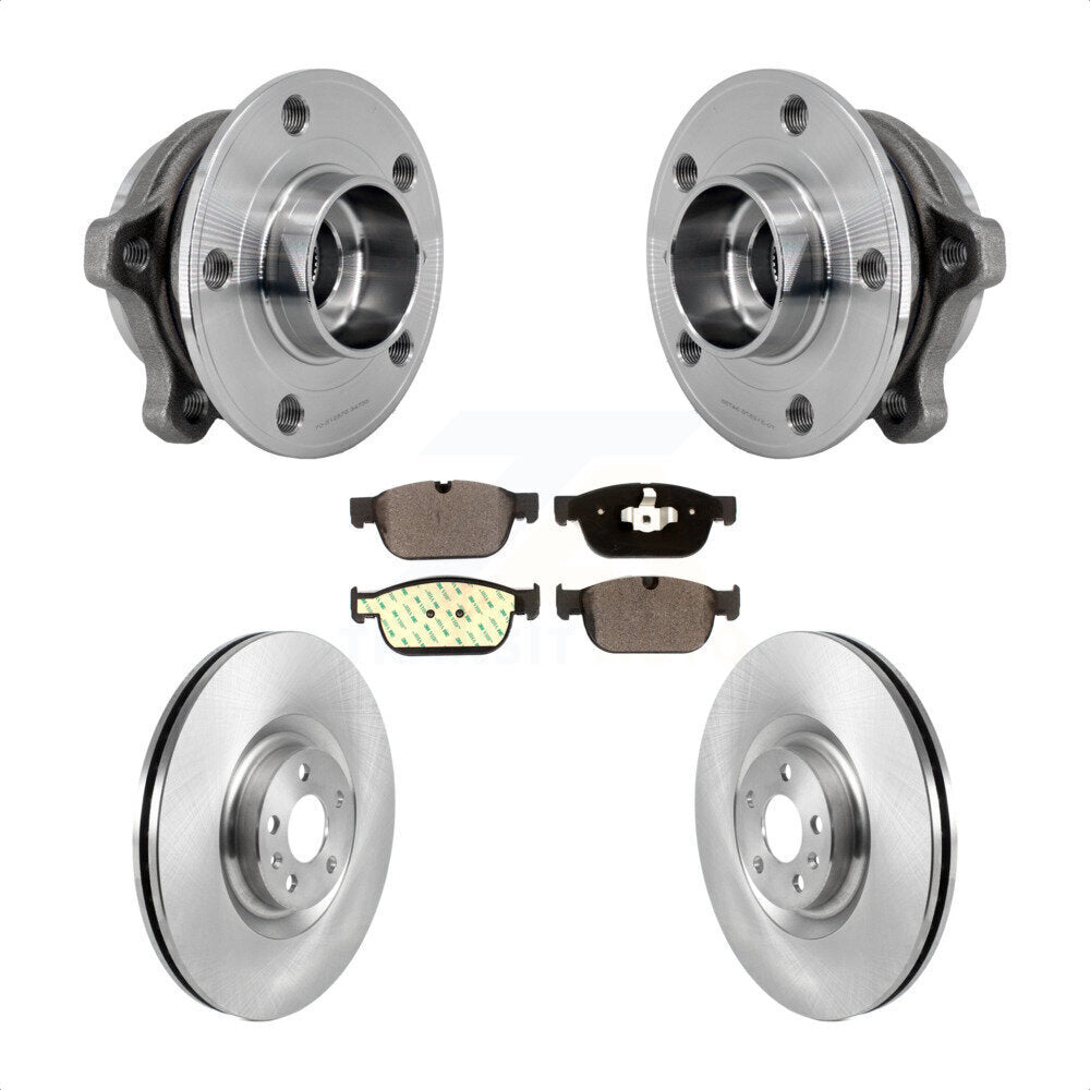 Front Hub Bearing Disc Brake Rotor Pad Kit For Volvo XC90 With 366mm Diameter KBB-127558