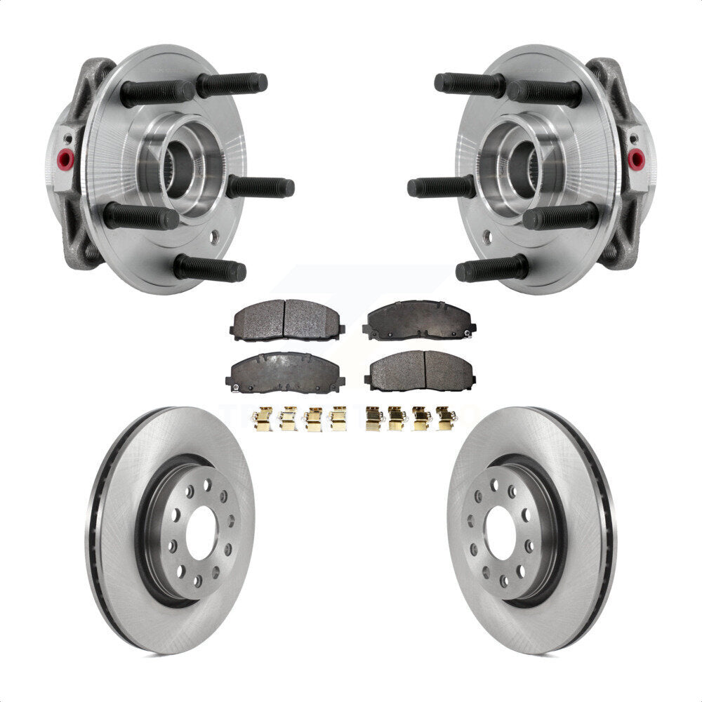 Front Hub Bearing Assembly Disc Brake Rotors And Pads Kit For Jeep Wrangler Gladiator KBB-127560