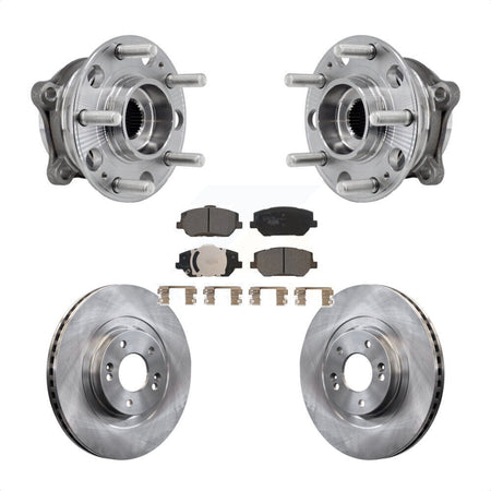 Front Hub Bearing Assembly Disc Brake Rotors And Pads Kit For 2019-2020 Hyundai Santa Fe KBB-127562