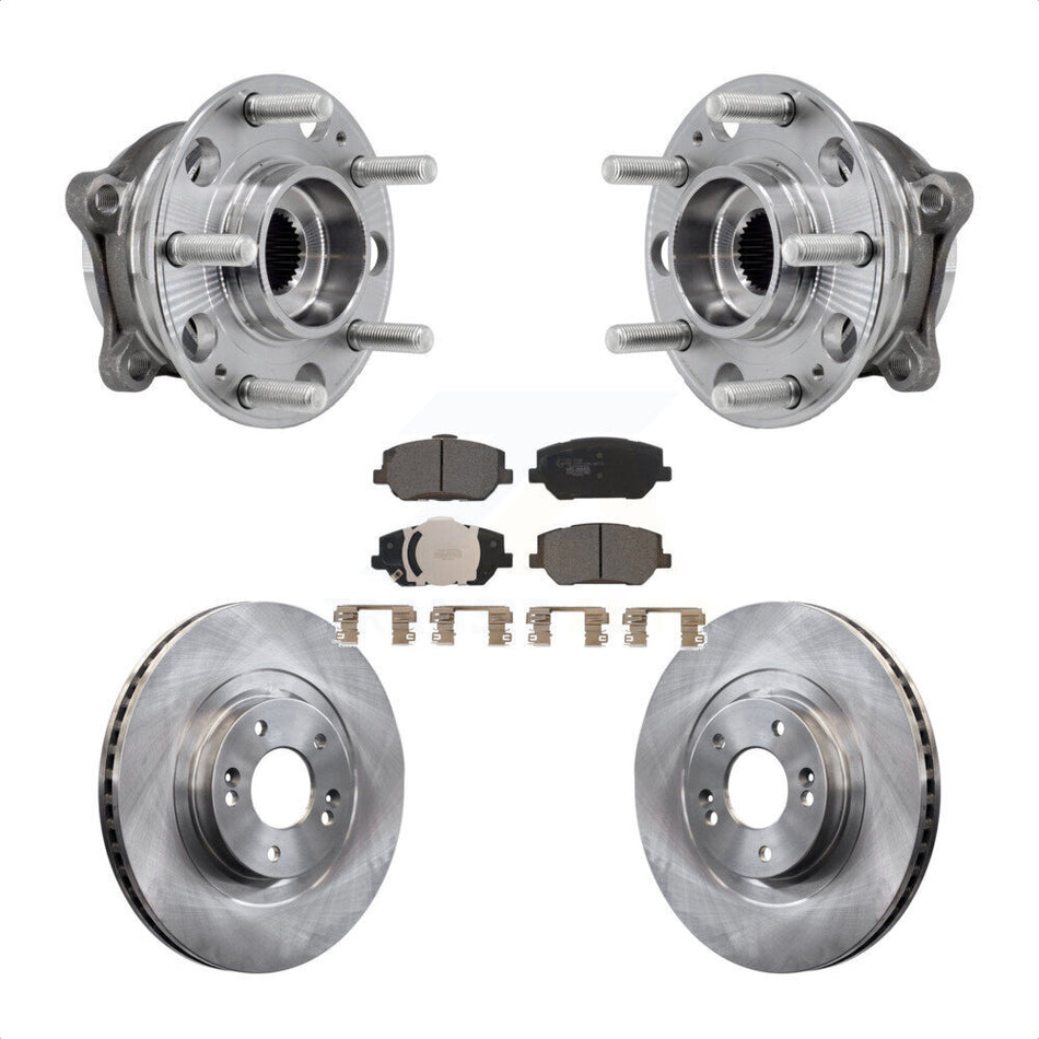 Front Hub Bearing Assembly Disc Brake Rotors And Pads Kit For 2019-2020 Hyundai Santa Fe KBB-127562