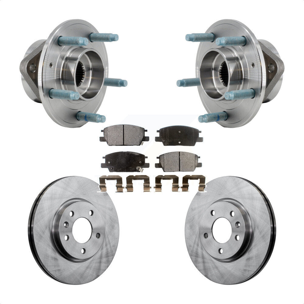 Front Hub Bearing Assembly Disc Brake Rotor And Pad Kit For Chevrolet Equinox GMC Terrain KBB-127568