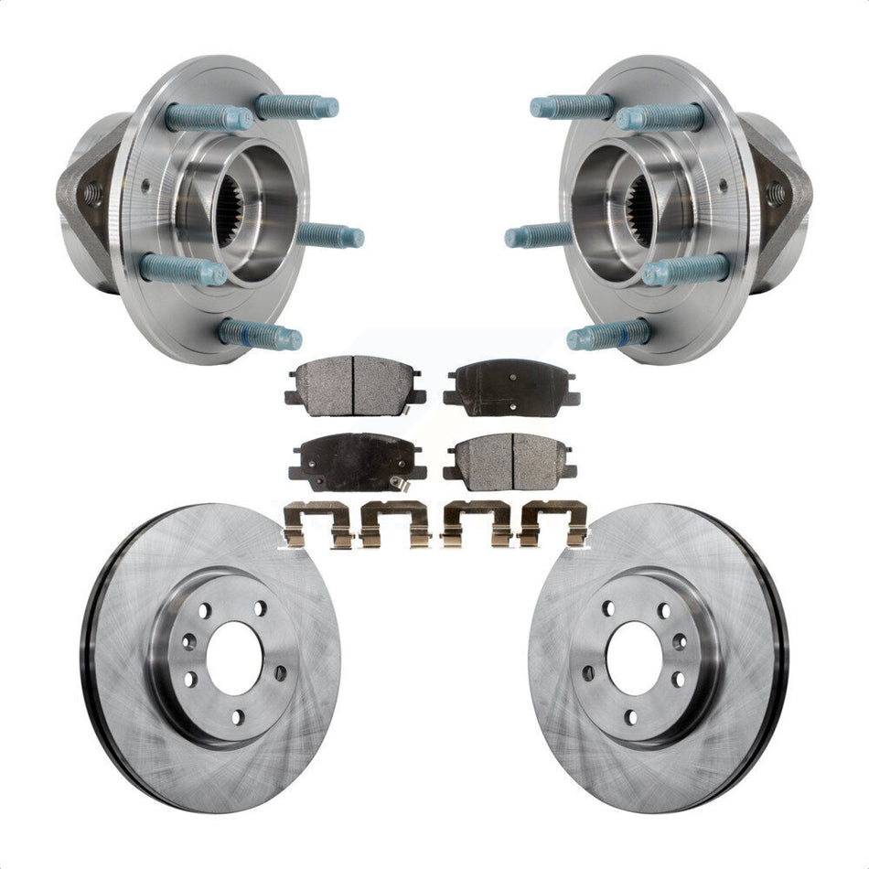 Front Hub Bearing Assembly Disc Brake Rotor And Pad Kit For Chevrolet Equinox GMC Terrain KBB-127568