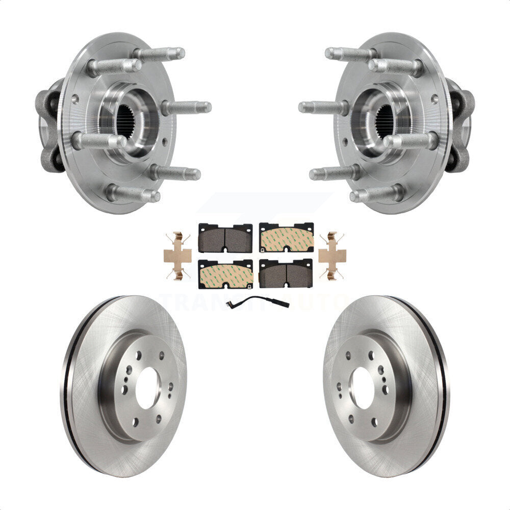 Front Hub Bearing Brake Rotor Pad Kit For Chevrolet GMC Silverado 1500 Sierra Yukon Tahoe KBB-127571