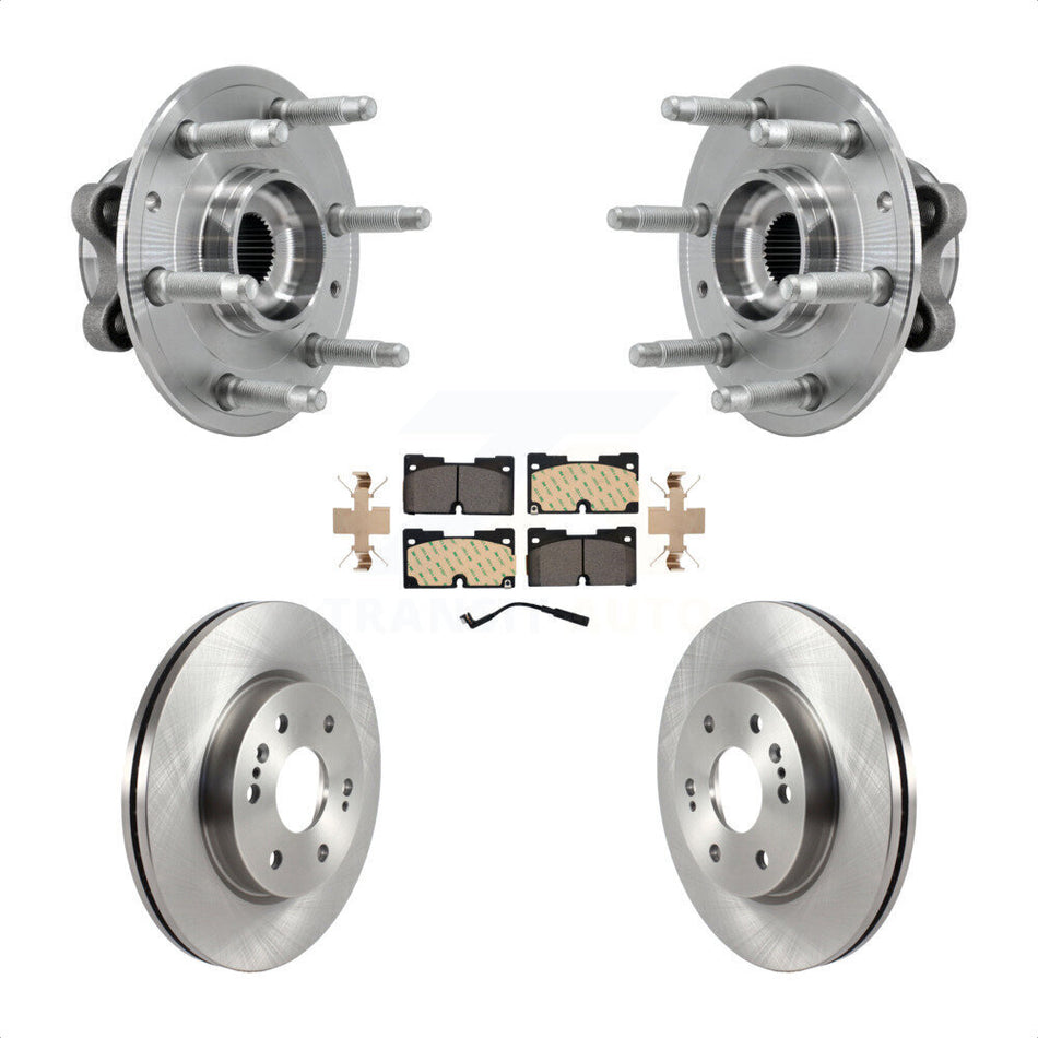 Front Hub Bearing Brake Rotor Pad Kit For Chevrolet GMC Silverado 1500 Sierra Yukon Tahoe KBB-127571