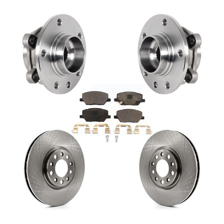 Front Hub Bearing Assembly Disc Brake Rotor & Pad Kit For Jeep Compass Renegade Fiat 500X KBB-127575