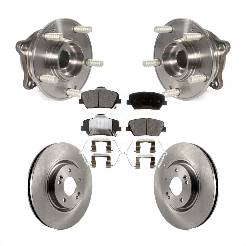 Front Hub Bearing Assembly Disc Brake Rotors And Ceramic Pads Kit For Hyundai Nexo KBB-127576