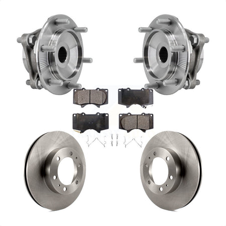 Front Hub Bearing Assembly Brake Rotor & Pad Kit For Toyota Tacoma 4Runner FJ Cruiser 4WD KBB-127577