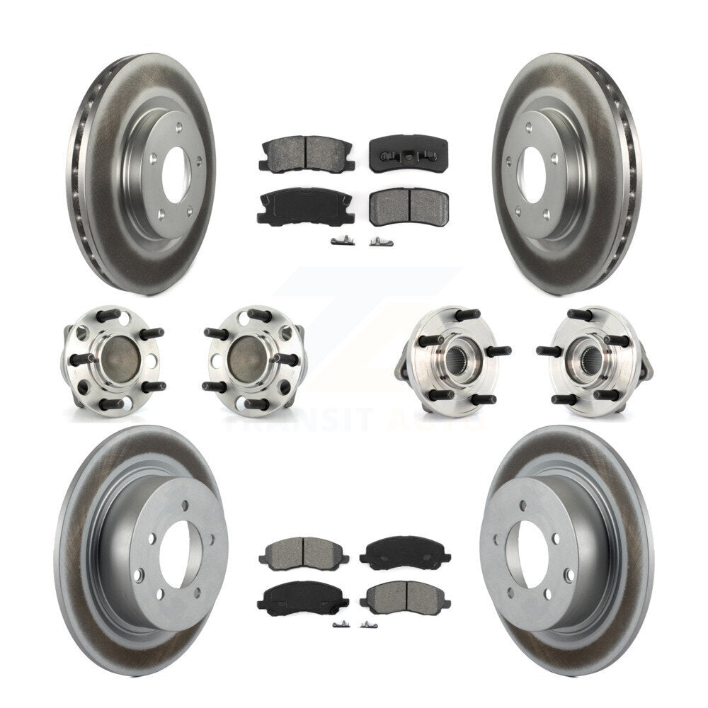 Front Rear Hub Bearing Coat Brake Rotor Pad Kit (10Pc) For Dodge Avenger Chrysler Sebring KBB-127690
