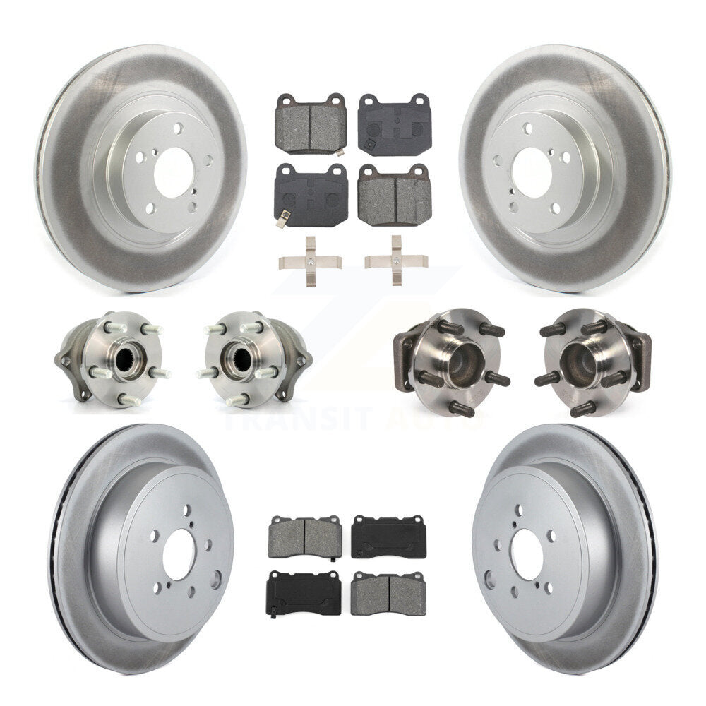 Front Rear Hub Bearing Coat Brake Rotor Pads Kit (10Pc) For Toyota 86 TRD Special Edition KBB-127692