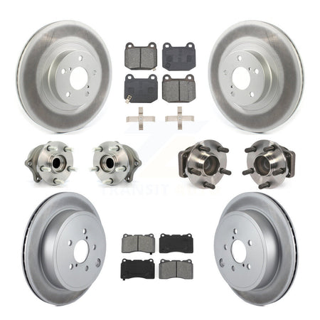 Front Rear Hub Bearing Coat Brake Rotor Pads Kit (10Pc) For Toyota 86 TRD Special Edition KBB-127692