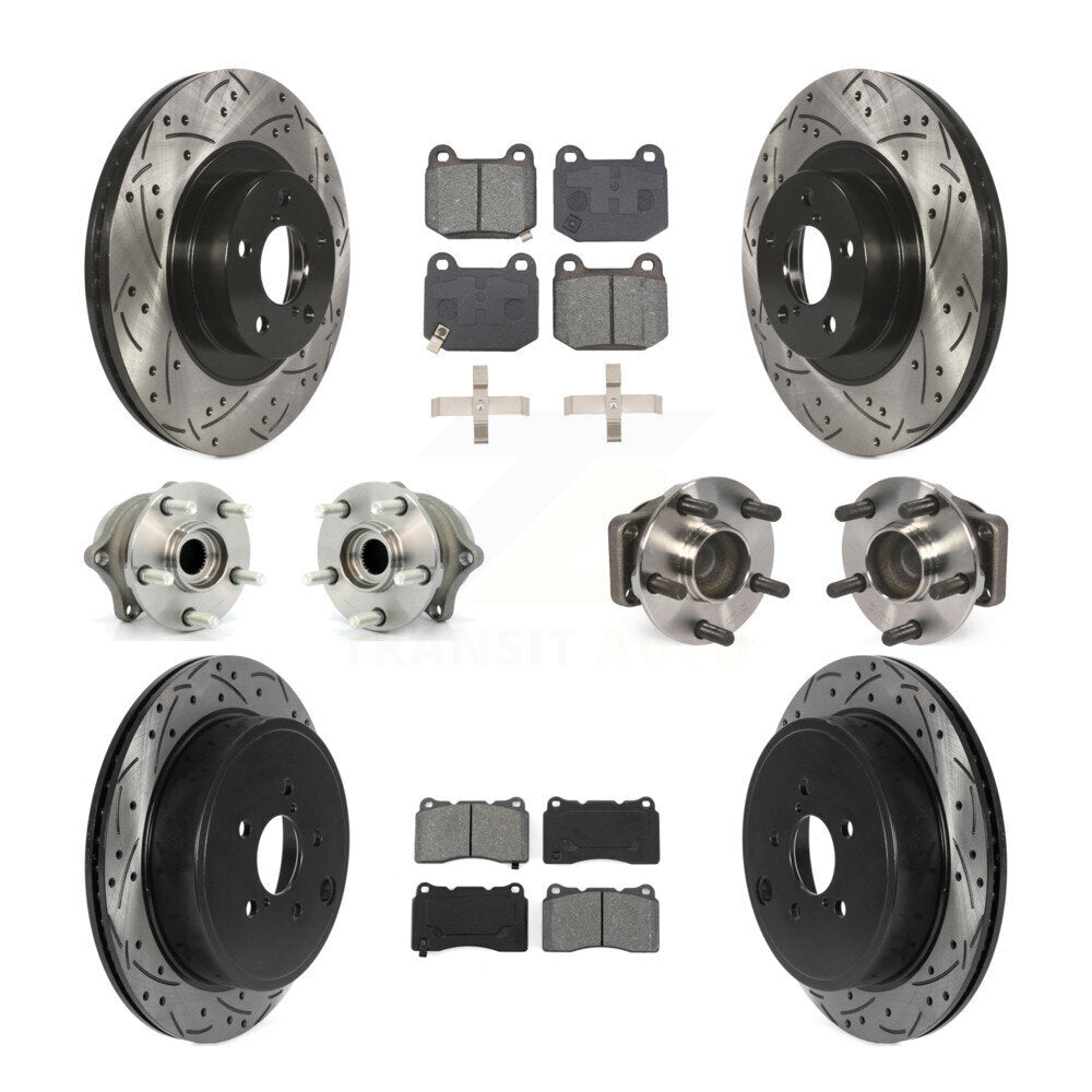 Front Rear Hub Bearing Coat Brake Rotor Pads Kit (10Pc) For Toyota 86 TRD Special Edition KBB-127758
