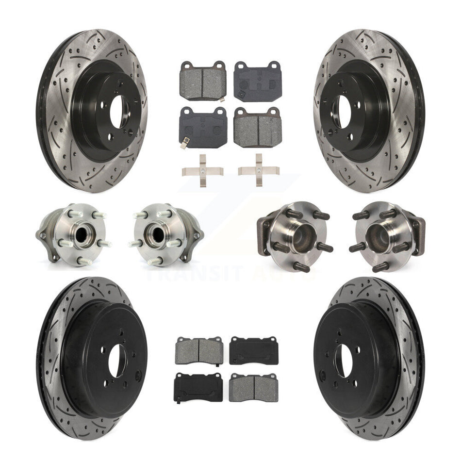 Front Rear Hub Bearing Coat Brake Rotor Pads Kit (10Pc) For Toyota 86 TRD Special Edition KBB-127758