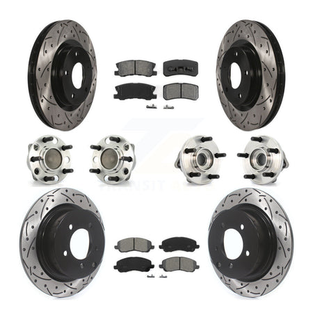 Front Rear Hub Bearing Coat Brake Rotor Pad Kit (10Pc) For Dodge Avenger Chrysler Sebring KBB-127765