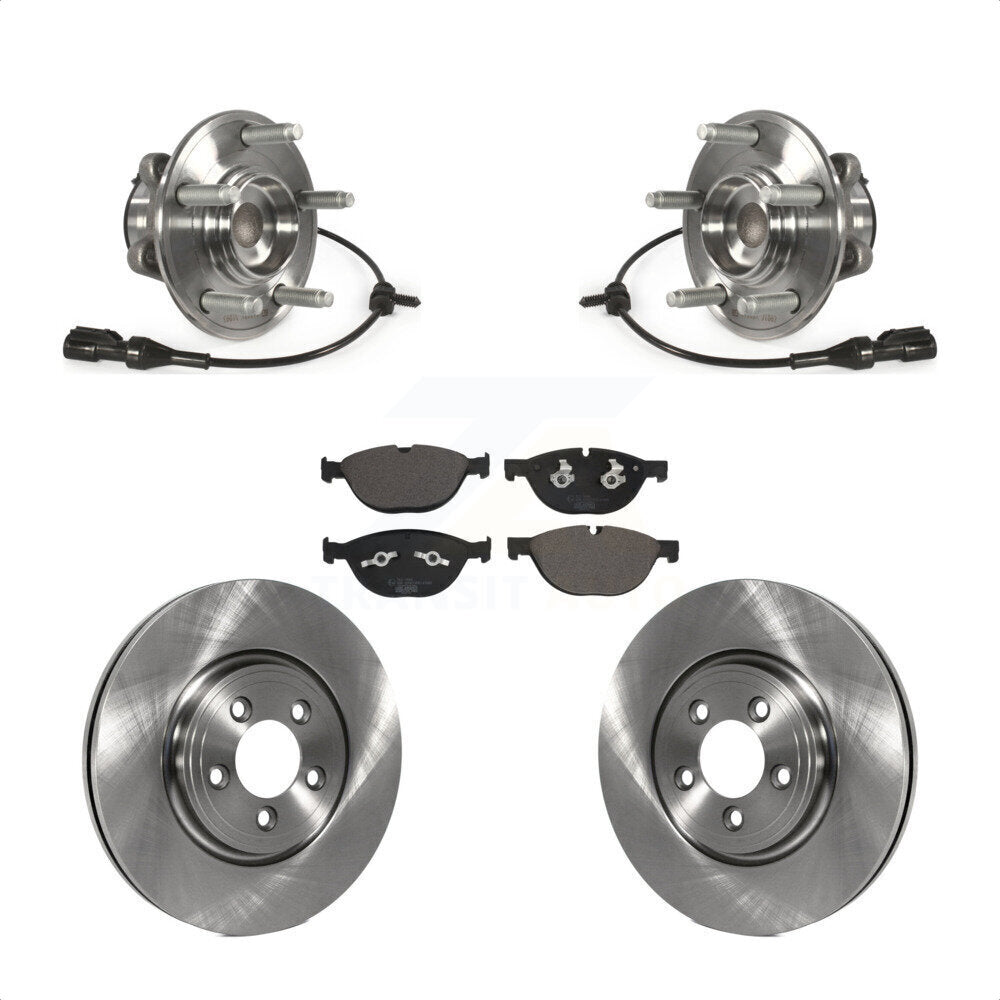 Front Hub Bearing Brake Rotor Pads Kit For 2010 Jaguar XF With 326mm Diameter KBB-127974